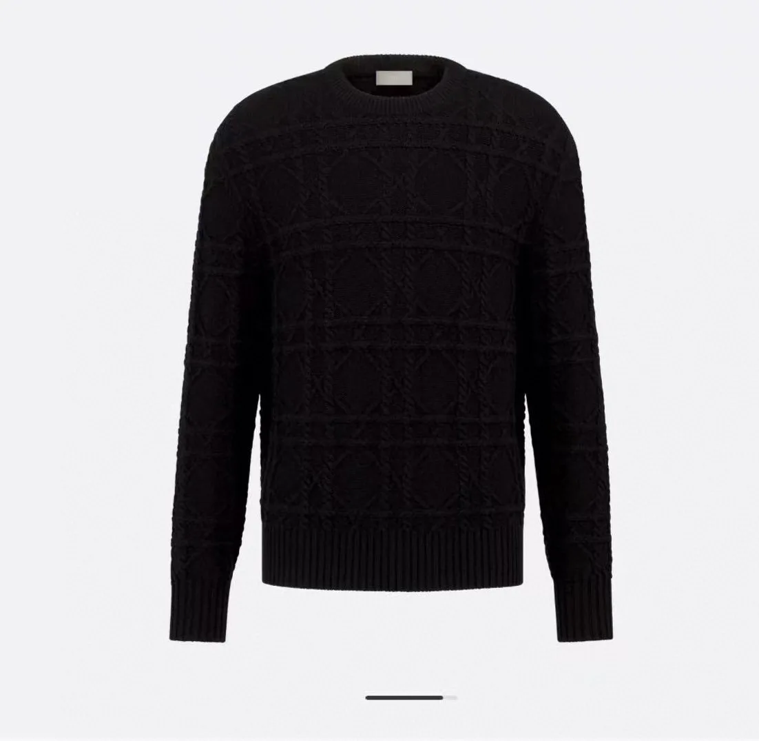 Dior 울 패브릭 까나쥬 패턴 니트 스웨터