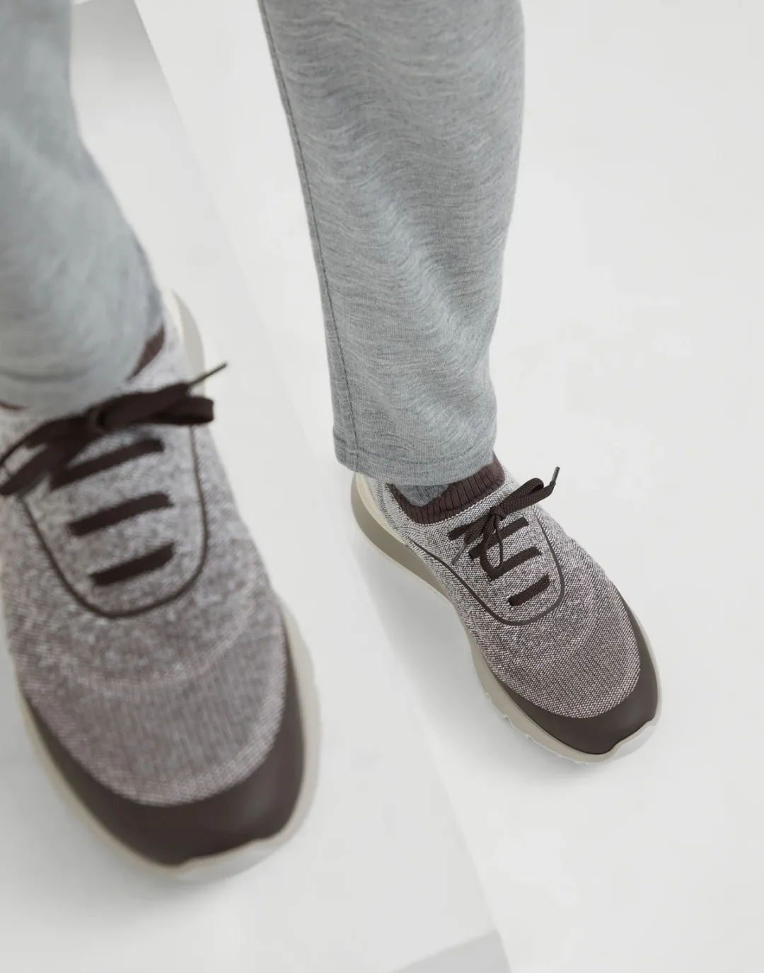 Brunello Cucinelli 니트 스니커즈